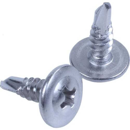 GTBL 30pcs M4.2x13mm Round Phillips Head Self Drilling Screws