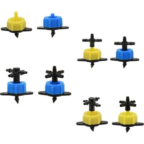 2L/4L/8L Pressure Compensated Dripper With Tee Cross Connector Emitter Irrigation Greenhouse For Arrow Dropper System 20 Pcs