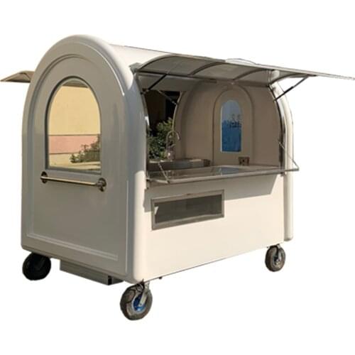 KN-220E Mobile Food carts/trailer/ Ice Cream truck/snack Food Carts With 4 pneumatic/Inflatable Tire And Small Display Opening