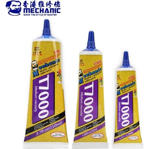 MECHANIC T-7000 Multi-Purpose Epoxy Resin Adhesive Black Liquid Glue No Corrosion for Phone Touch Screen Crafts Repair Tool