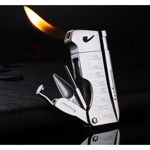 Multi-functional Tobacco Lighter Inflatable Gas Butane Torches Lighters Blunt Holder Smoking Accessories for Tobacco Pipe Use