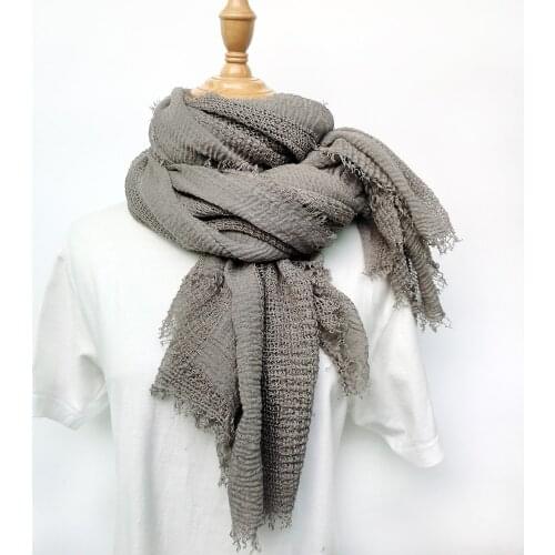 New Ladies Scarf Shawl Solid Luxury Solid Cotton Muffle Bandana Suit Spring Autumn Men Scarf