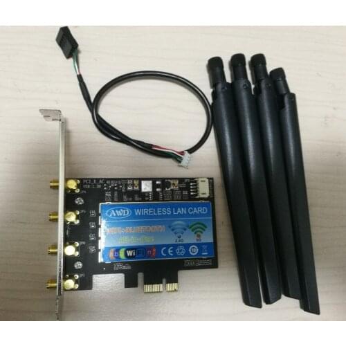 Desktop PCIe Adapter for Broadcom BCM94360CD 1750Mbps 802. 11ac Antenna Dual Band WiFi Wireless bluetooth 4.0 PCI-e Pci express
