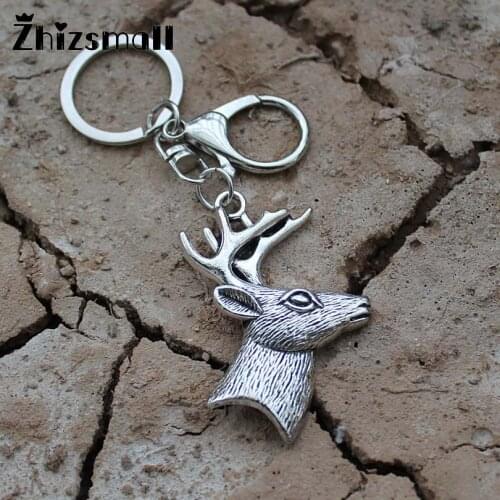 NEW ARRIVED reindeer deer Key Chain Renaissance elk False keychain Bag Car Ornaments Pendant Key Ring Retro women men key Holder