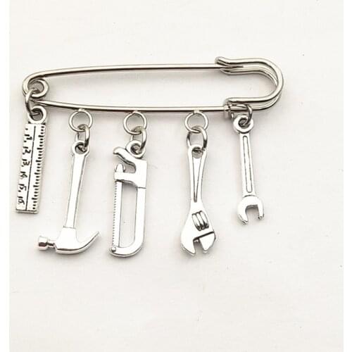 New hammer, saw, screwdriver tool accessories brooch,engineer graduate gift, commemorative gift