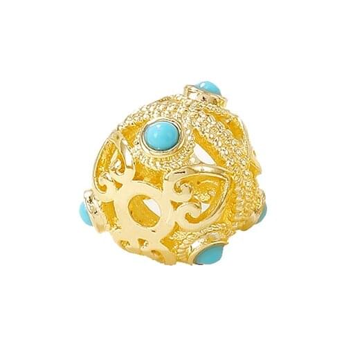 Factory wholesale Gold Color Brass Loose beads Necklace and Bracelet High Quality Jewelry Making Supplies Diy Accessories