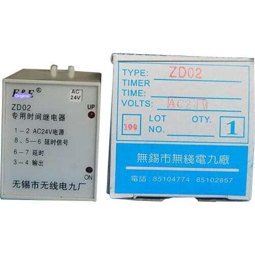 Original ZD02 lathe dedicated time relay AC24V 0.5S Quality test video can be provided，1 year warranty, warehouse stock