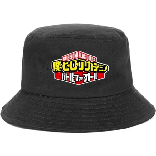 Anime My Hero Academia Bucket Hat teenager Outdoor Summer Hip Hop Cap unisex Streetwear Chapeau Caps Fisherman Caps
