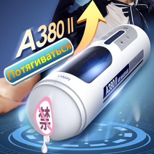 Leten A380 Piston Automatic Telescopic Male Masturbator Realistic Vagina Thrusting Moaning Masturbation Machine Sex Toys For Men