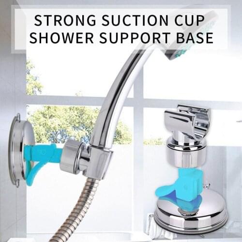 Adjustable Hand Shower Holder Strong Suction Cup Shower Support Base Shower Head Bracket Wall Mounted Bathroom Bracket