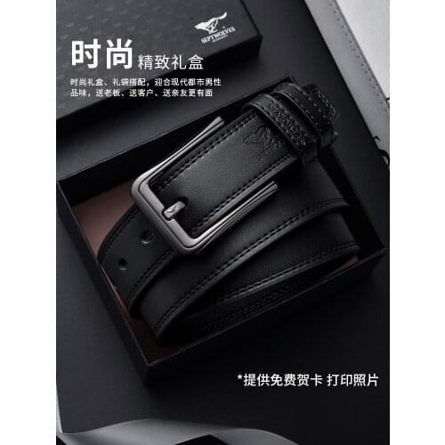 Pin Buckle Belt Young Mens Jeans All-Match Mens Trendy Genuine Leather Belt Fashion Simple Korean Style wristband hand