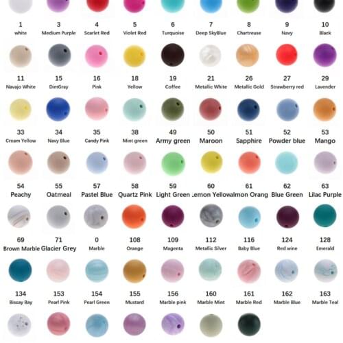 Silicone round bead 12mm