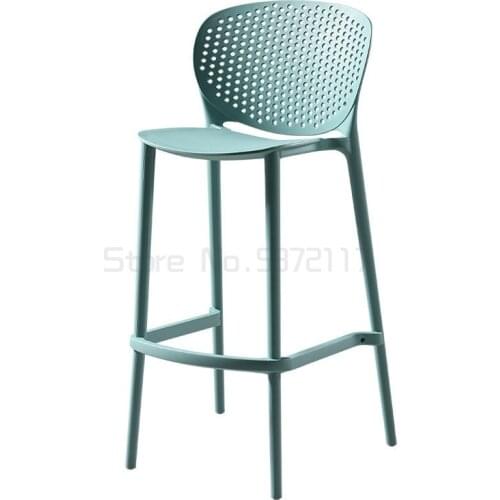 Nordic designer light luxury bar chair household plastic simple bar chair net red outdoor bar stool
