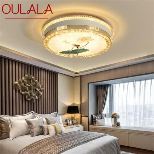 OULALA Contemporary Ceiling Light LED Creative Crystal Lamp Fixtures Home For Bed Room Decoration