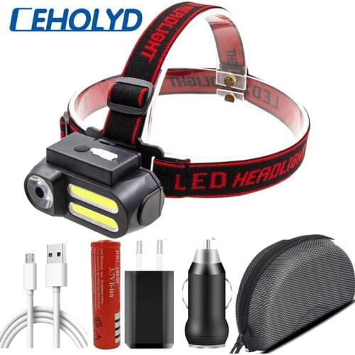 Ceholyd XP-G Q5 COB Led Headlamp Fishing Headlight Use Rechargeable 18650 Battery Head Flashlight Lamp Torch for Camping Light