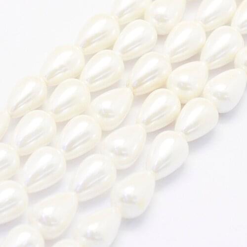 1bag Shell Pearl Beads Strands Drop Ivory DIY Jewelry Accessories Finding Making Necklaces Bracelets Anklets,12x8/20x10/28x10mm