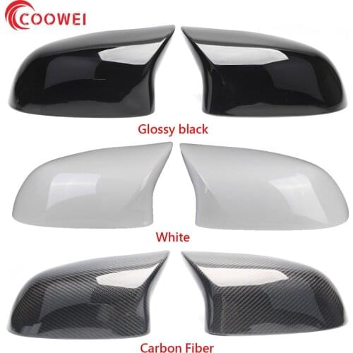 1 Pair Carbon Rear Mirror Cover Fit For bmw X4 F26 & X3 F25 ABS Rearview Mirror Replacement Cover For X5 F15 & X6 F16 2014-2018