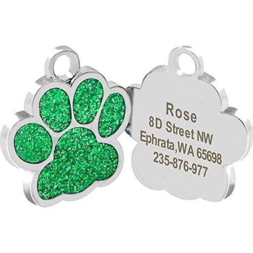 1pc Personalized Cat ID Tag Free Engraving For Kitten Collar Pet Charm Name Pendant Necklace Accessory