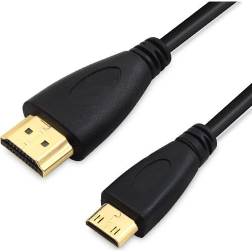 10PCS/lot 2m 6FT 1.4v High Quality MINI HDMI TO HDMI Cable Lead C to A Gold plated 3D HDTV