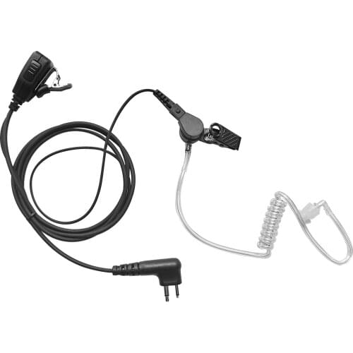 2Pin 2Way Acoustic Air Tube Earpiece FBI Style PTT Headset Compatible with Motorola Radios