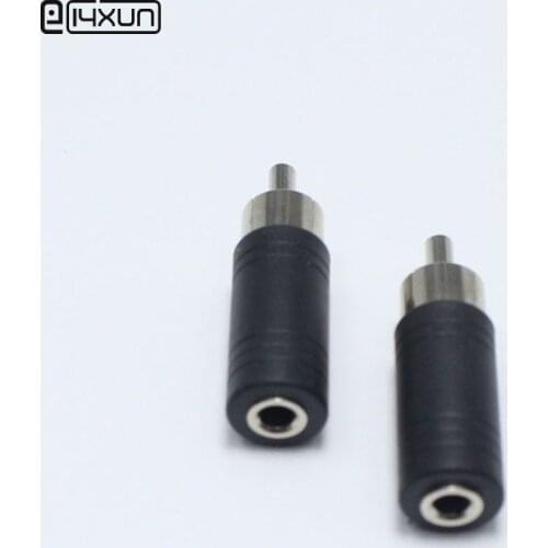2pcs 3.5mm Female Audio plug to RCA Male Socket 3.5 mono Plug jack Adapter Connector For Microphone