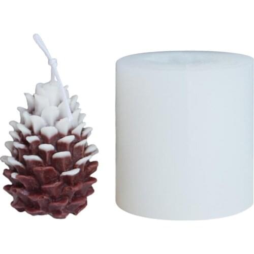 2020 3D Christmas Pine Cone Silicone Candle Mold DIY Handmade Aromatherapy Candles Beeswax Pine cone Candle Making Mould