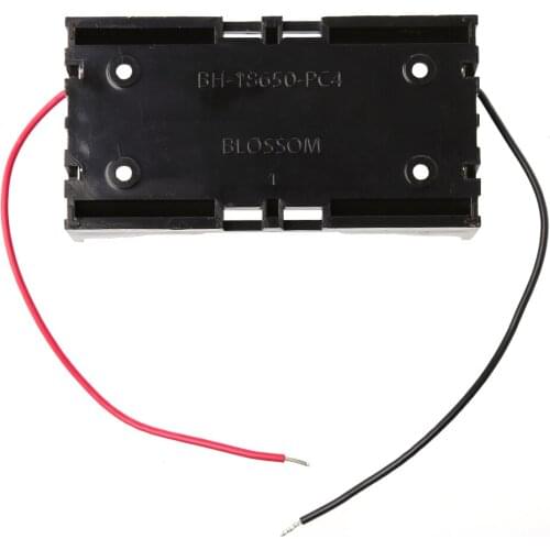 3.7V 2x 18650 Parallel Batteries Holder Box Storage Case Container With Wire