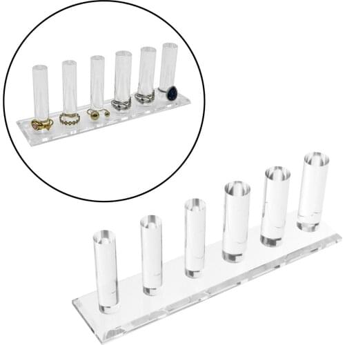 Acrylic Finger Ring Display Decorative Organizer Showcase Stands for Shows Jewelry Storage Wedding Ring Home Accessories