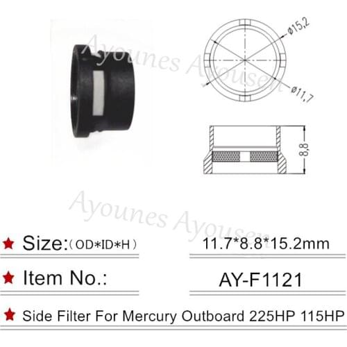 Free Shipping Fuel Injector Side Ring Filter 15.2*11.7*8.8mm For parts 804528 repair kits (AY-F1121)