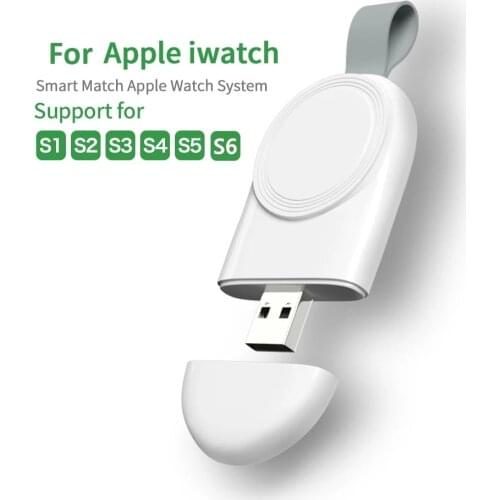 Qi Wireless Charger Mini Portable Magnet Charger Base for iWatch 5 USB Charging Station for Apple Watch Series 6 5 4 3 2 1