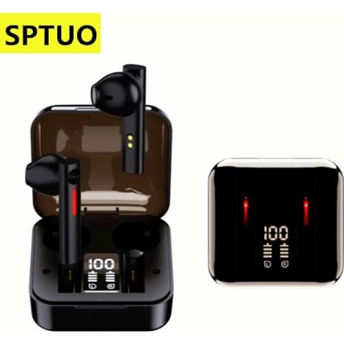 SPTUO T13 Wireless Earphone 9D stereo Bluetooth Earphones Headsets Music earbuds Gaming Headphones with Microphonefor All Phone