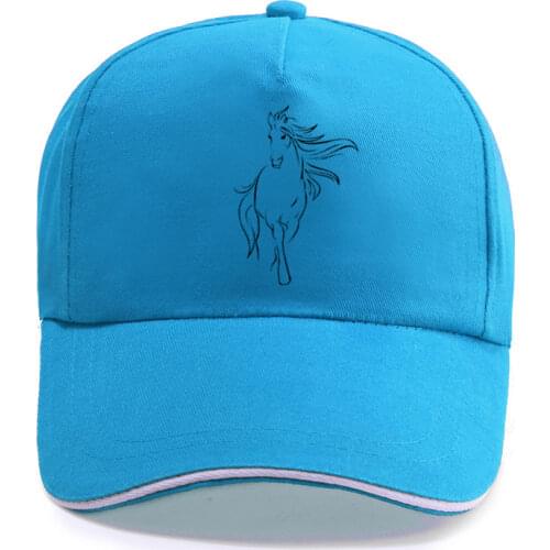 New Fashion Creative Horse Print Baseball Cap Unisex Women Men Casual Cotton Hat Snapback Hats Trucker Caps Sun-Hats