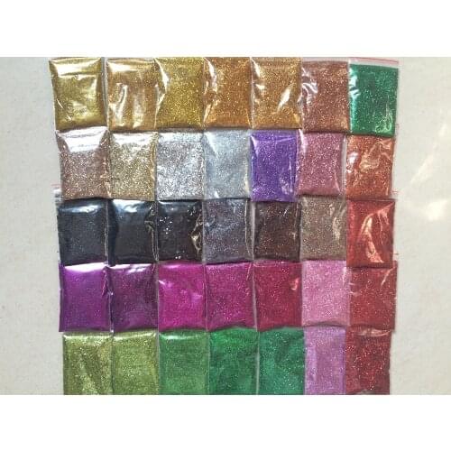 35 colors nail art glitter powder PET Shimmer Decoration Fine Dust UV Gel Shining Crafts
