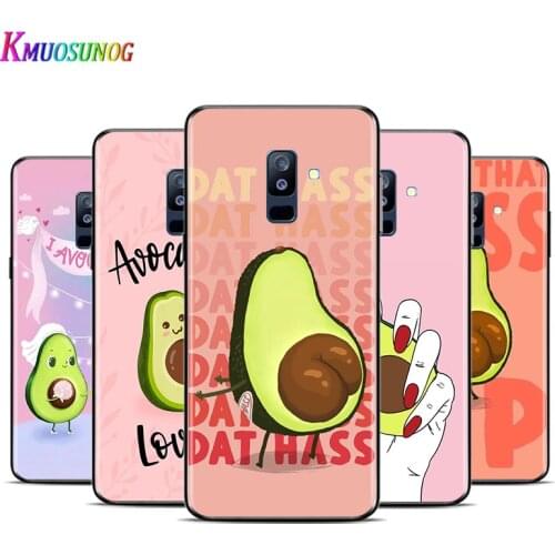 Avocado Aesthetic Fruit For Samsung Galaxy A9 A8S A8 A7 A6S A6 A5 A3 A750 Plus 2018 2017 2016 Star Black Phone Case