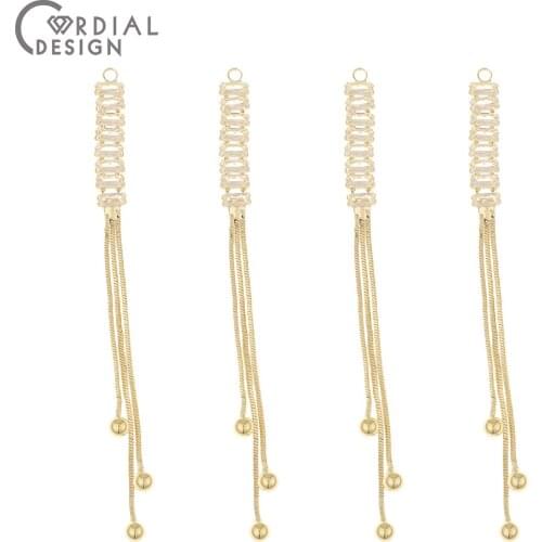 Cordial Design 50Pcs CZ Rhinestone Charms/Hand Made/Claw Chain/Earrings Accessories/Jewelry Findings & Components/DIY Pendant