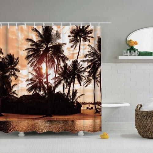 Dafield Spa Decor Shower Curtain Set Orchid Flower Stone Print Bathroom Accessories With Hooks