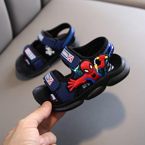 Disney Childrens Sandals for Boys Girls 2021 Summer New Movement Cool Toddler Boys Sandals Small Cartoon Kids Running Shoes