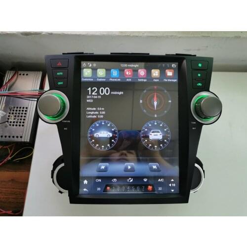 4gb+64gb1920*1080 IPS PX6 12.1" Android 9.0 Car Stereo DVD Radio GPS for Toyota Highlander 2008-2014 BT 5.0 WIFI Easy Connect