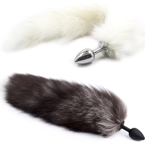 Dog Tail Anal Plug Metal Buttplug Sex Toys For Women Couple Men Gay Silicone Sexo Backyard Anus Prostata Massage Adult Sexy Shop