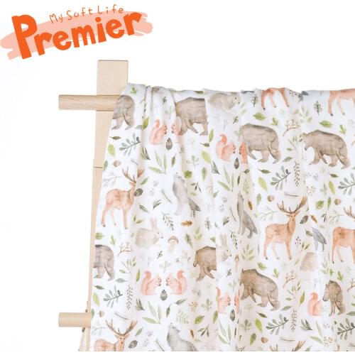 Kangobaby #My Soft Life# High Density Muslin Premier Quality Digital Print Baby Swaddle Blanket