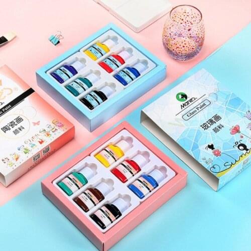 Ceramic painting glass painting pigment 6 color 9 color glass vase color waterproof anti-fading diy hand-painted pigment