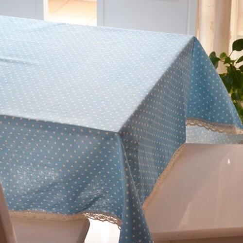 Dots korean Solid Color Tablecloth For Dining Table Cloth Rectangle Table Linen Table Cover For Tea Table toalha de mesa festa