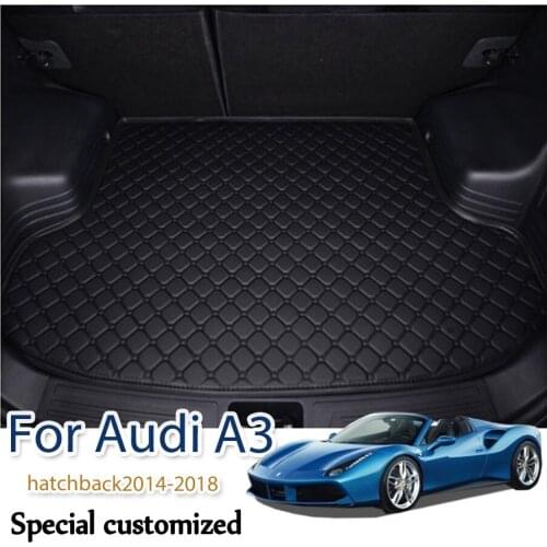 Car trunk mat for Audi A3 hatchback 2014 2015 2016 2017 2018 cargo liner carpet interior accessories cover