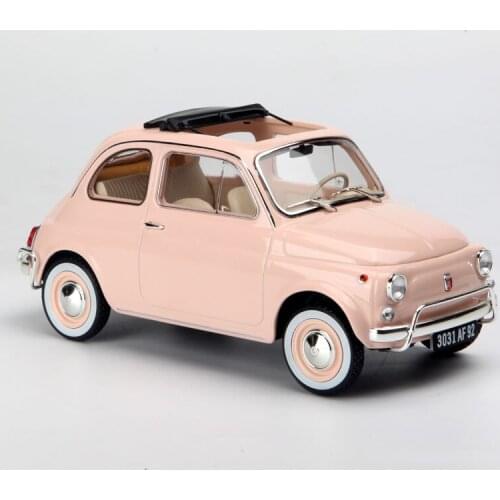 Diecast 1:18 Fiat 500 L 1968 Simulation Alloy Car Metal Model Collection Souvenir Ornaments Display Vehicle Toys Gifts