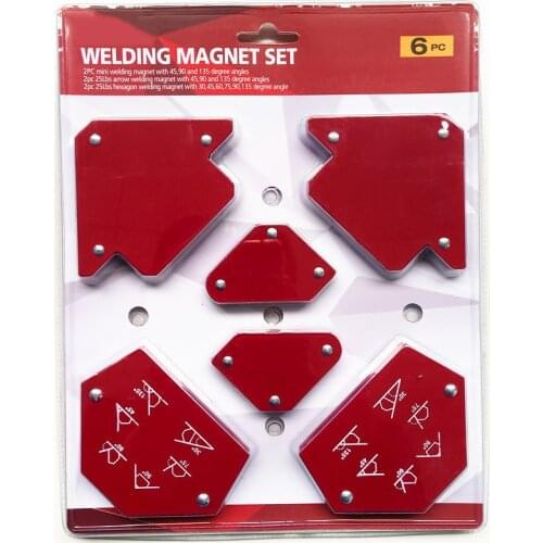 6 Pcs/Set Triangle Welding Positioner Magnetic Fixed Angle Soldering Locator Tool Without Switch Welding Accessories