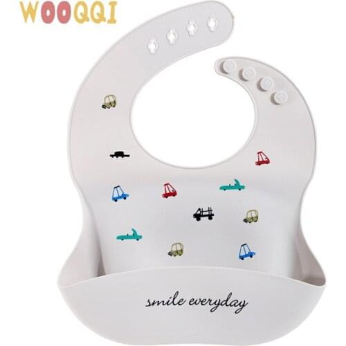 Fashionable Baby Bib Waterproof Childrens Silicone Bibs New Born Saliva Rice Pocket Disposable