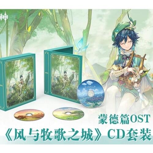 OST CD Set Game Genshin Impact Genuine Product Anime Accessories Cosplay Props Wind Pastoral Dandelion Kingdom Souvenir Gift