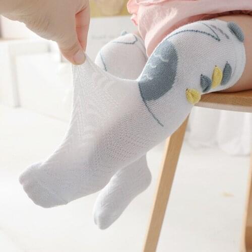 New Baby long tube Socks Cotton Soft Warm Mesh Breathable Cute Casual Fashion Knee high Socks for Infant newborn kids Boys Girls