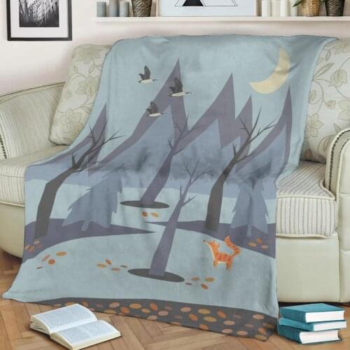 Autumn in the Nature. Flannel Throw Blanket 3D Printed Keep Warm Sofa Child Blanket Home Decor Textiles Dream Family Gift