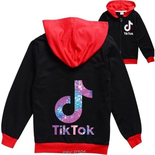 Autumn New Childrens Hot Tik Tok Jacket Boys and Girls Baby Outing Clothes Jacket Children Zipper Cardigan Jacket